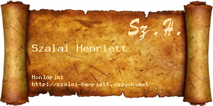 Szalai Henriett névjegykártya